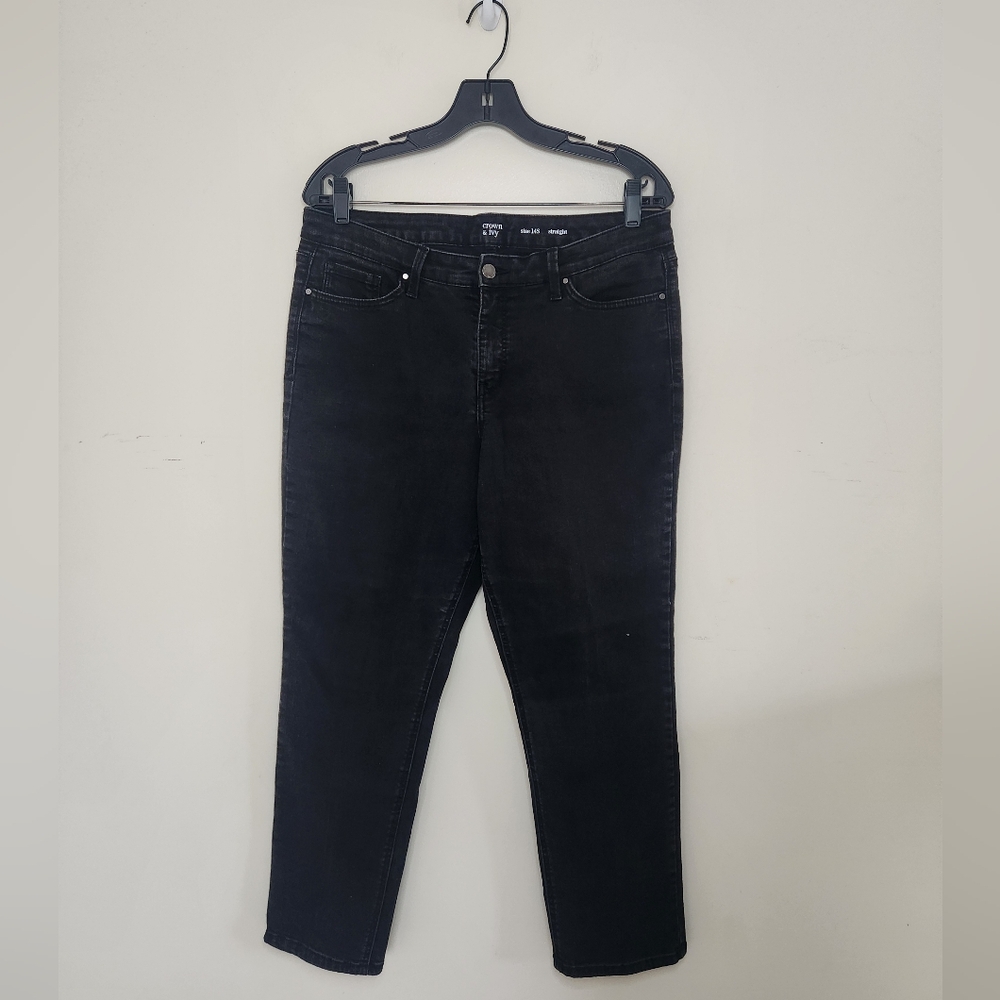 Women's Crown & Ivy Black Jeabs Sz 14 Straight